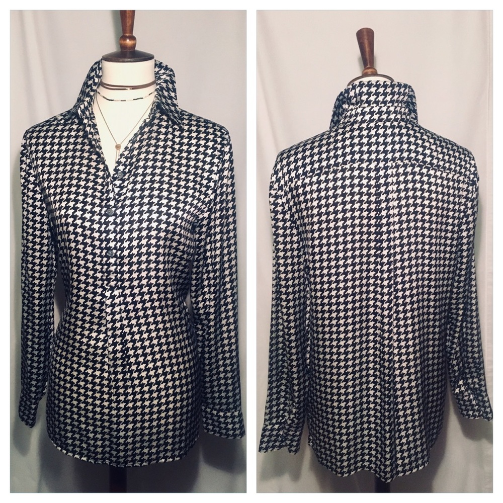 Lauren Ralph Lauren Houndstooth Top